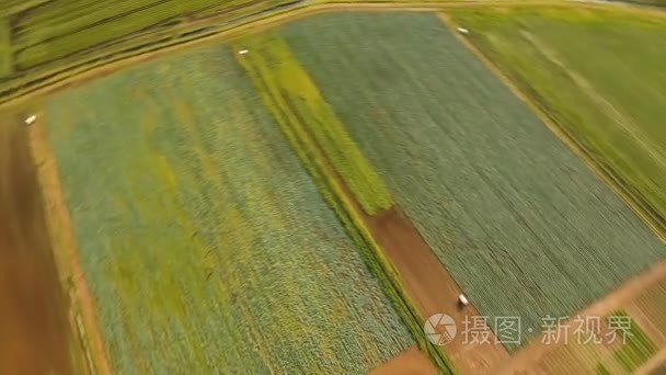 农田鸟瞰图视频