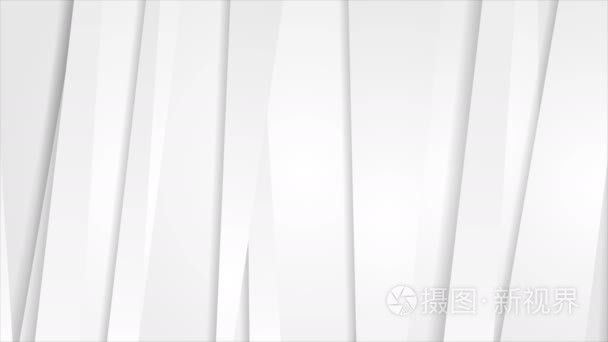 白灰色企业条纹抽象技术视频动画