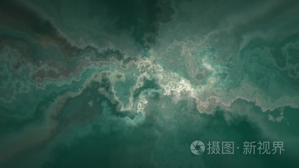 天然美丽的大理石湍流图案绿色纹理动画背景全新独特品质多彩快乐运动染料效果波浪动态假日矿物科学挖掘视频素材