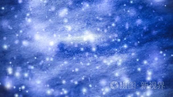 冬天紫色背景与雪花视频