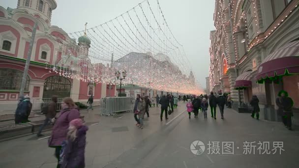 莫斯科的圣诞节和新年视频