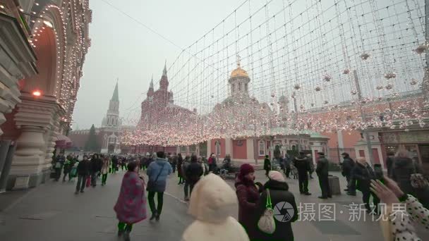 莫斯科的圣诞节和新年视频