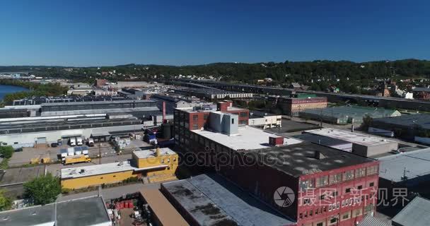 日空中拍摄匹兹堡西区工业园视频