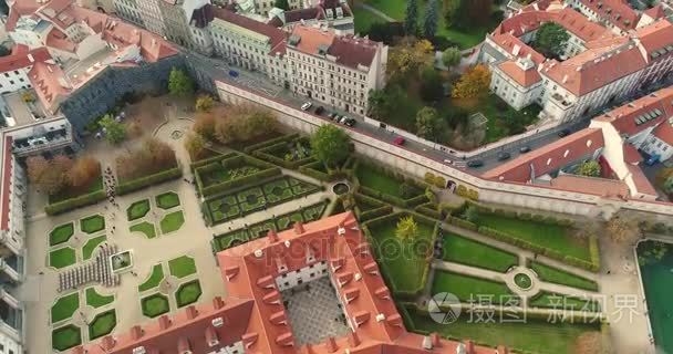 布拉格全景, 城市的鸟瞰图, 从上面俯瞰布拉格的城市风光, 上空的上空, 老城, 布拉格城堡和伏尔塔瓦河河, 捷克共和国, 布拉