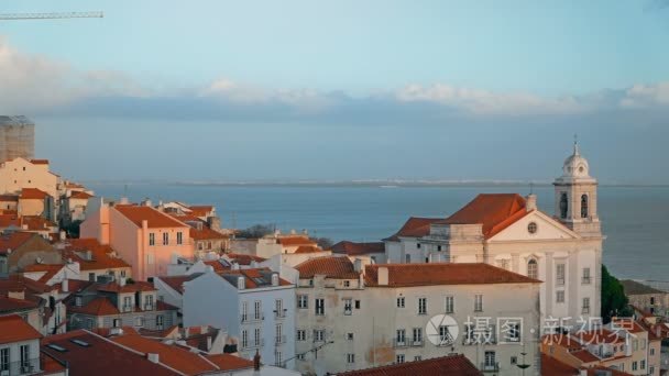 里斯本全景。时差4k里斯本是葡萄牙的首都, 也是最大的城市。里斯本是大陆欧洲最西边的首府, 也是大西洋沿岸唯一的一个