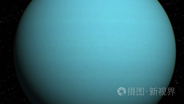 天王星背景下的虚构卫星视频
