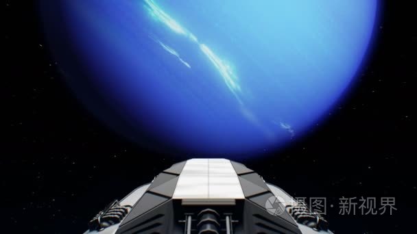 科幻巨人飞船正接近海王星视频