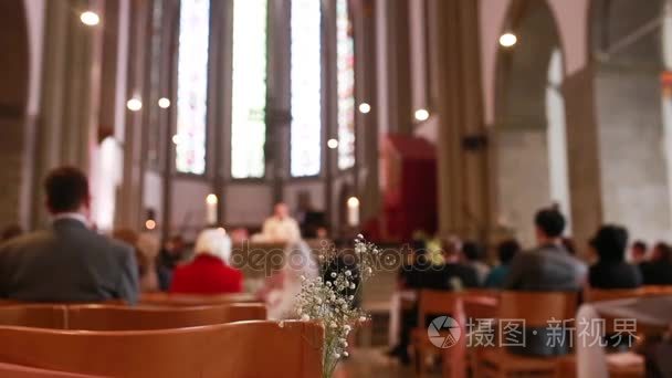 婚礼教堂庆典装饰视频