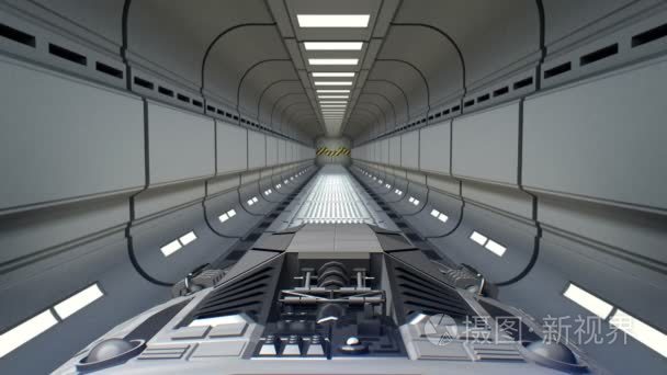 地球的背景。宇宙飞船飞出了隧道。航天器飞入空间站门  3d。在图形编辑器中创建了地球的纹理。美国宇航局提供的城市照明模式