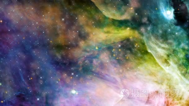 穿越银河系和星空的深空间视频