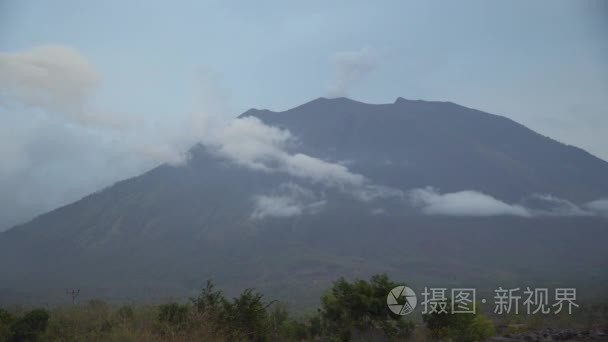 山森林风景的看法。巴厘岛