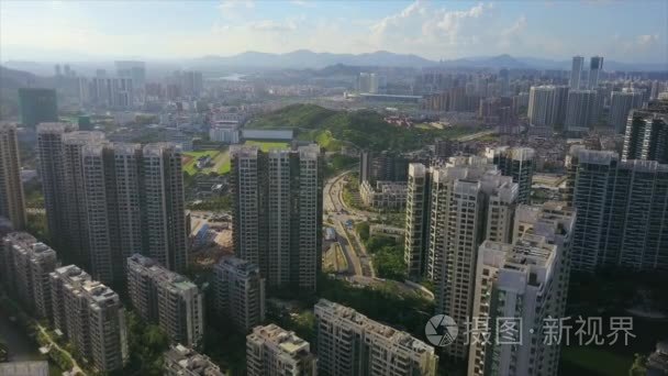 珠海城市景观交通全景视频