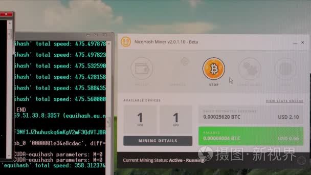 在桌面上挖掘比特币视频