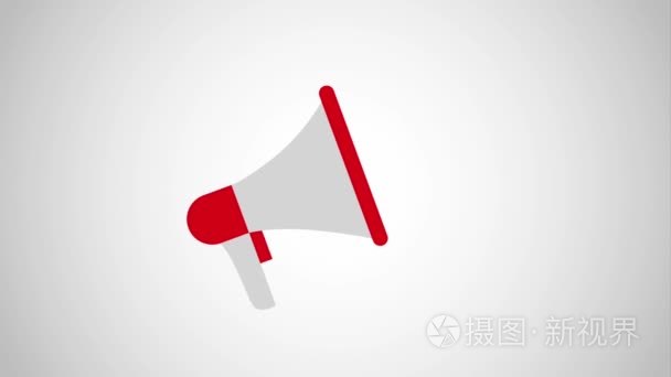 图标上有声音的扩音器视频