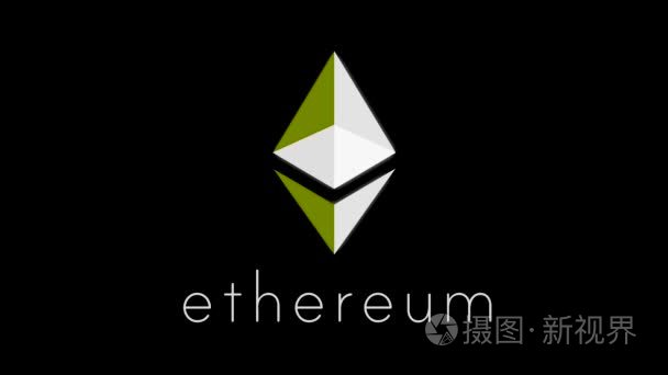 虚灵议会发光粒子的加密货币。背景3d。数字网络空间中的 Etherium cryptocurrency。金融或社会背景动画。虚灵视频