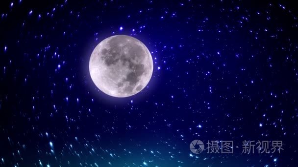 闪烁的星星和月亮视频