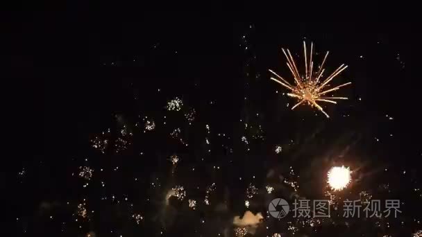 夜烟花庆祝影片视频