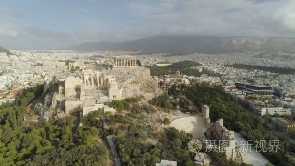 希腊雅典古城堡卫城视频