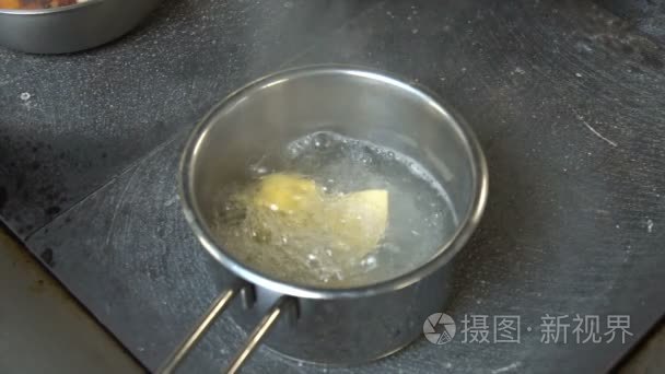 食物准备膳食厨师餐馆厨房煮沸视频