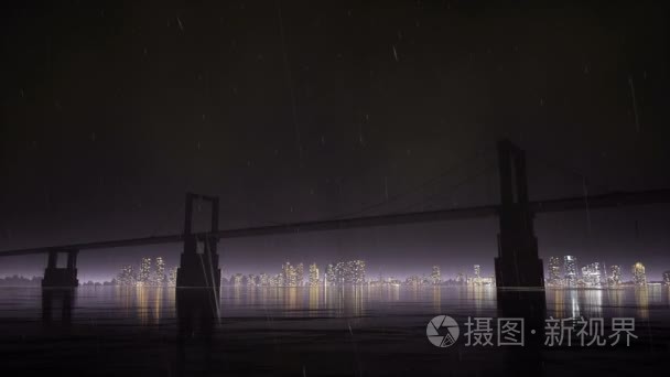 夜桥雨视频
