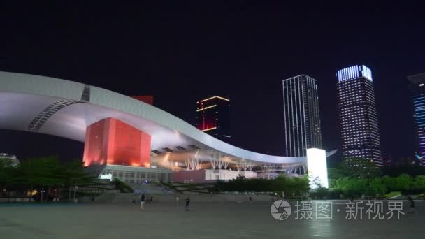 中国夜景照亮深圳城市风貌视频