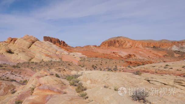 红石峡谷国家保护中的沙崖沙漠视频