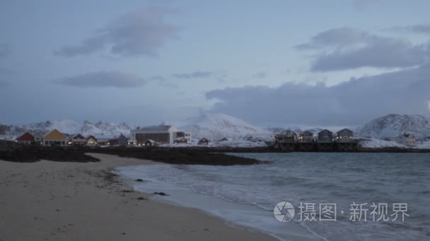 美丽的峡湾在北挪威视频