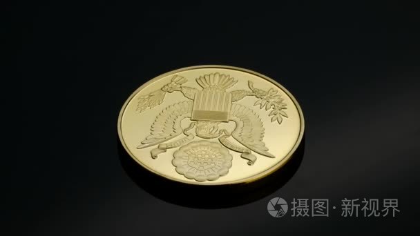 旋转比特币 cryptocurrency 金鹰标志黑色背景电子商务