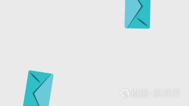 下落的信封电子邮件消息通信视频