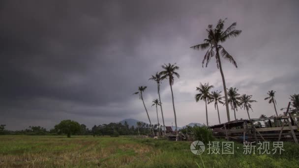 Timelapse 多云下雨天气