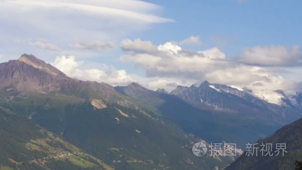 瑞士高山山峰视频