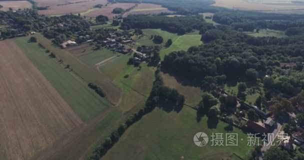 从空中看德国乡村风光视频