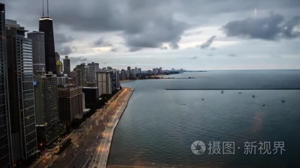 高处芝加哥的视图视频