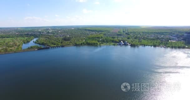 老水坝鸟瞰图视频