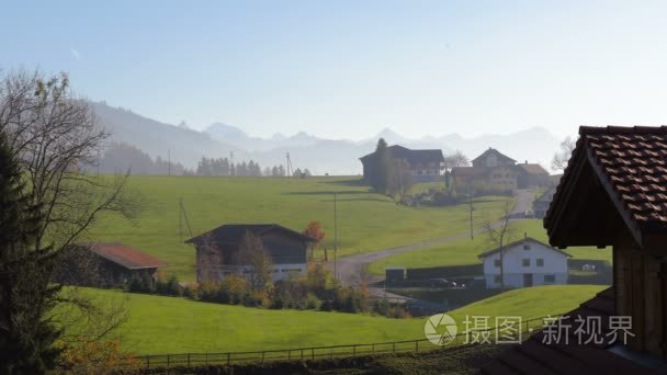 田园风光的瑞士乡村风景视频