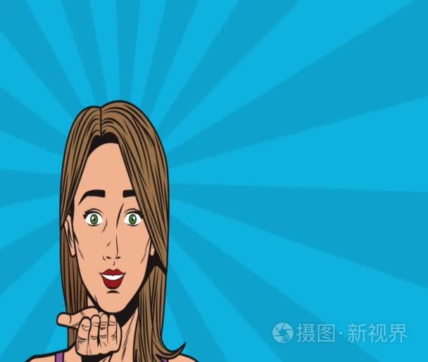 流行艺术女人爱高清动画视频