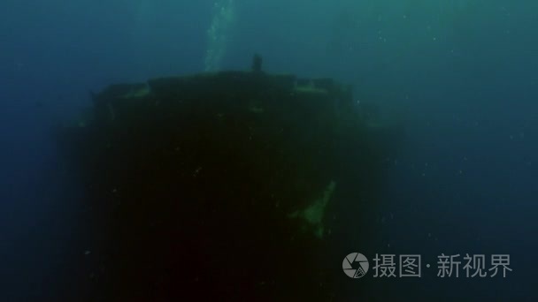 水下红海沉没船视频