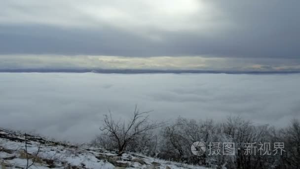 大流域云质量流的时间推移视频