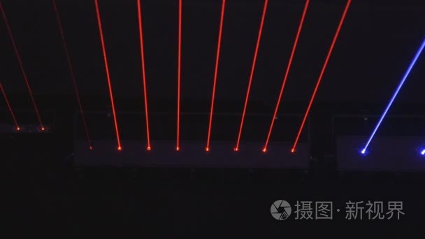 红色激光舞台灯视频