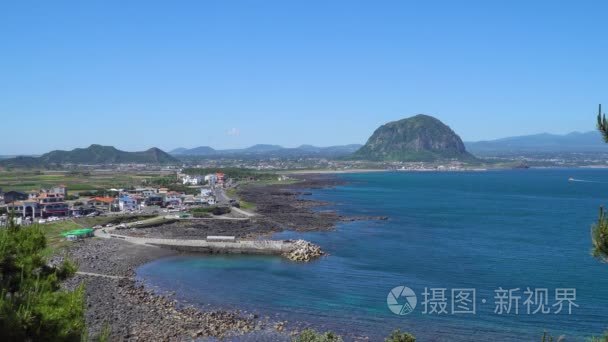 济州岛西南海岸景观视频