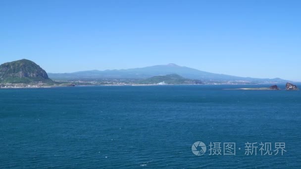 济州岛西南海岸景观视频