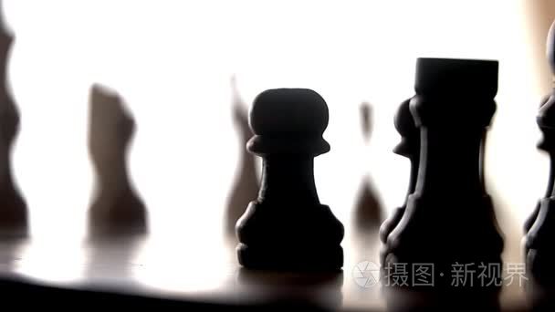 棋宏前游戏特写棋盘视频