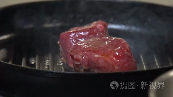 食物菜单餐馆膳食配料油炸肉视频