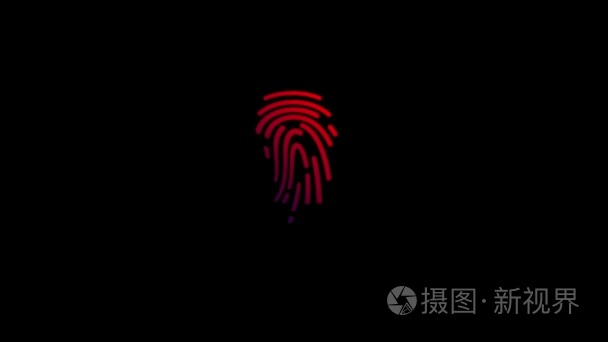 指纹扫描动画视频