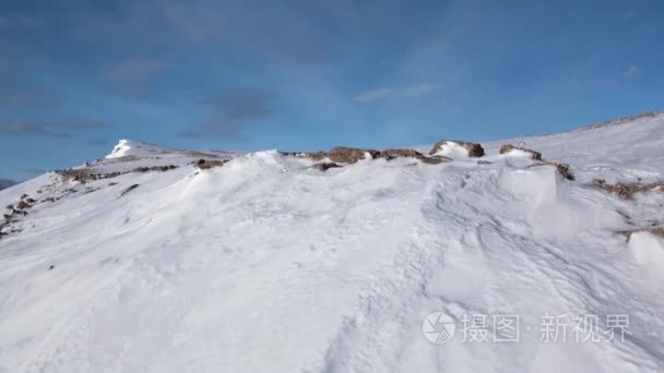 北极令人惊叹的冰雪沙漠景观视频