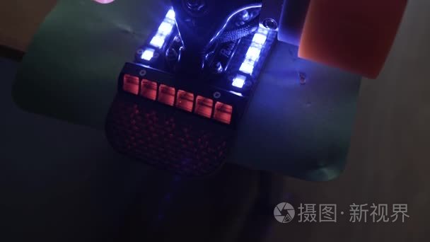 电动长板 led 照明碳滑板板装配自制工程