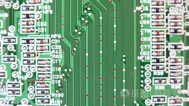 电子电路特写宏详细信息视频