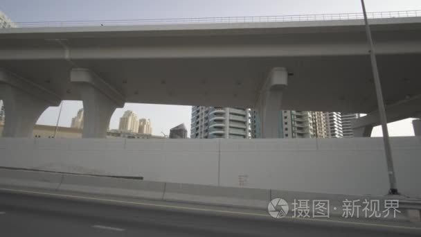 迪拜的道路路口立交桥视频视频