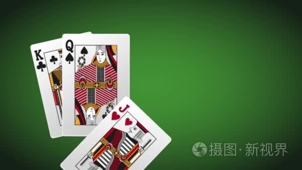 赌场卡与芯片高清动画视频