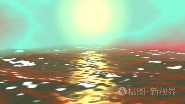 海洋海景海浪动画视频
